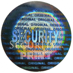 Round 22mm Silver Self-Adhesive Hologram Security Sticker C22-1S